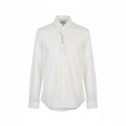 CALVIN KLEIN Structure Solid Slim Men Formal Shirt M White Button Cotton Spread