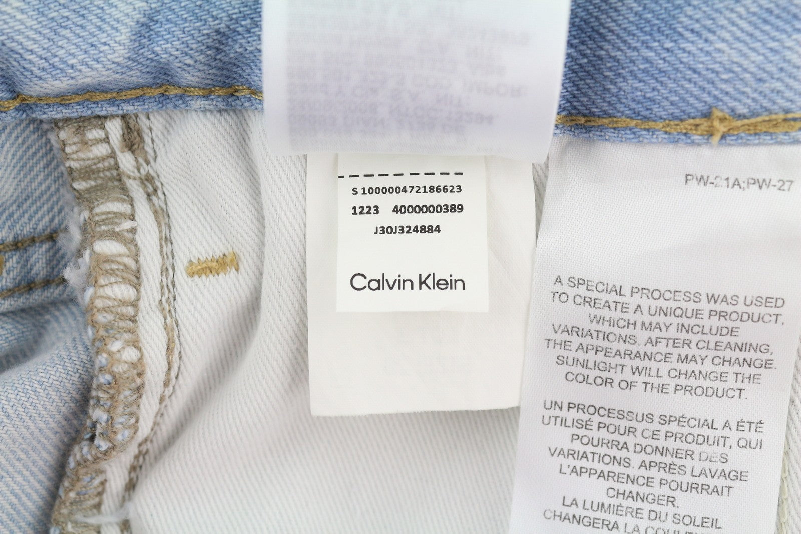 CALVIN KLEIN 90s Loose Pleated Men Jeans W28 Washed Blue Wide Leg Zip RRP$272