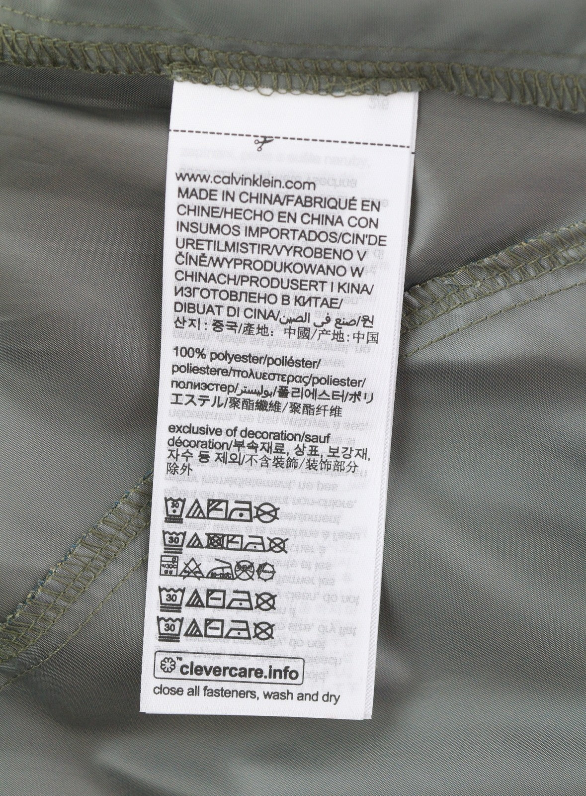 CALVIN KLEIN Men Trousers S Grey Elastic Waist Shiny Look Thin Track Zip Cargo