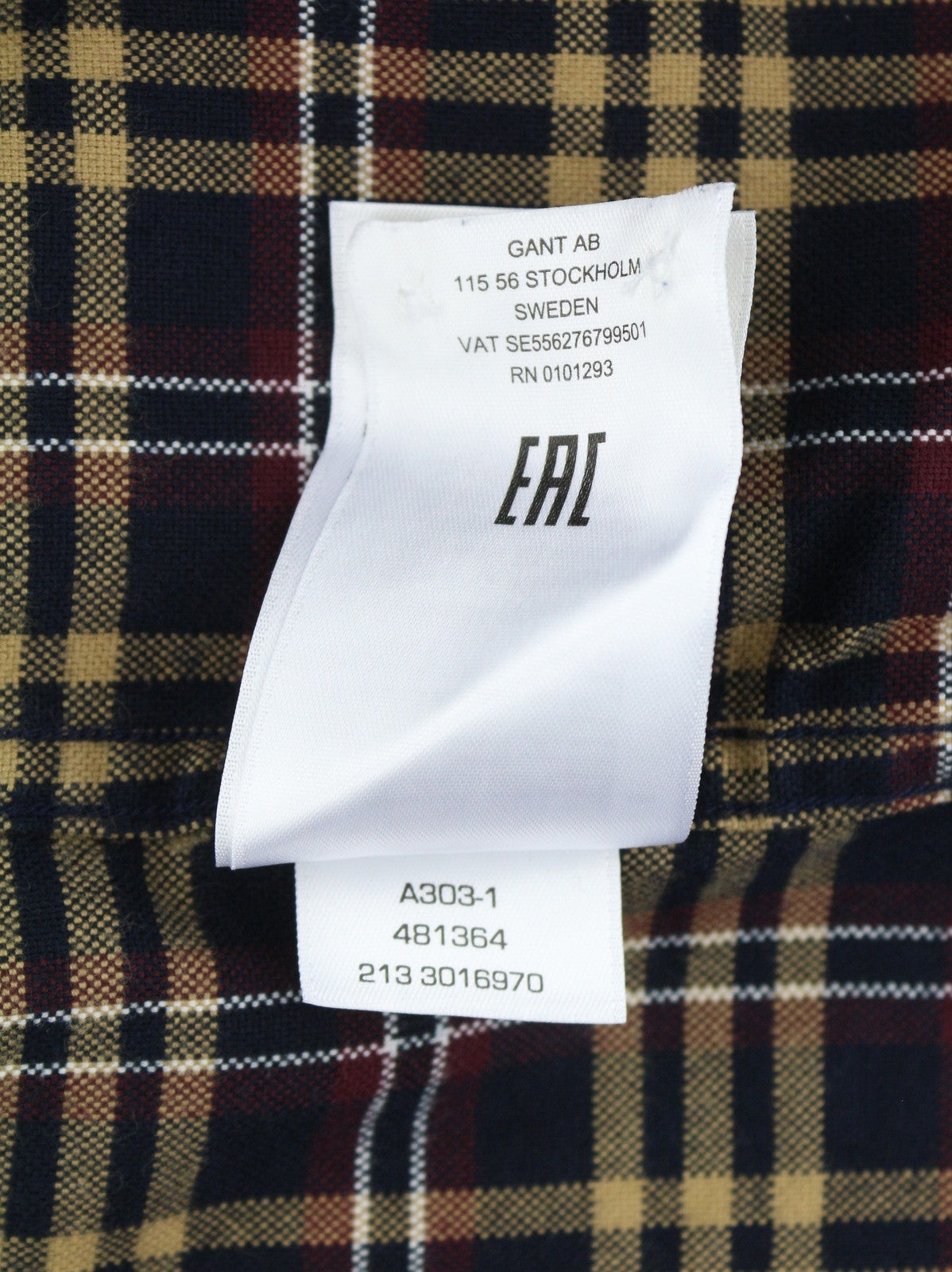 GANT Reg Brushed Oxf Check Men Shirt M Royal Port Red Button-Down Flannel