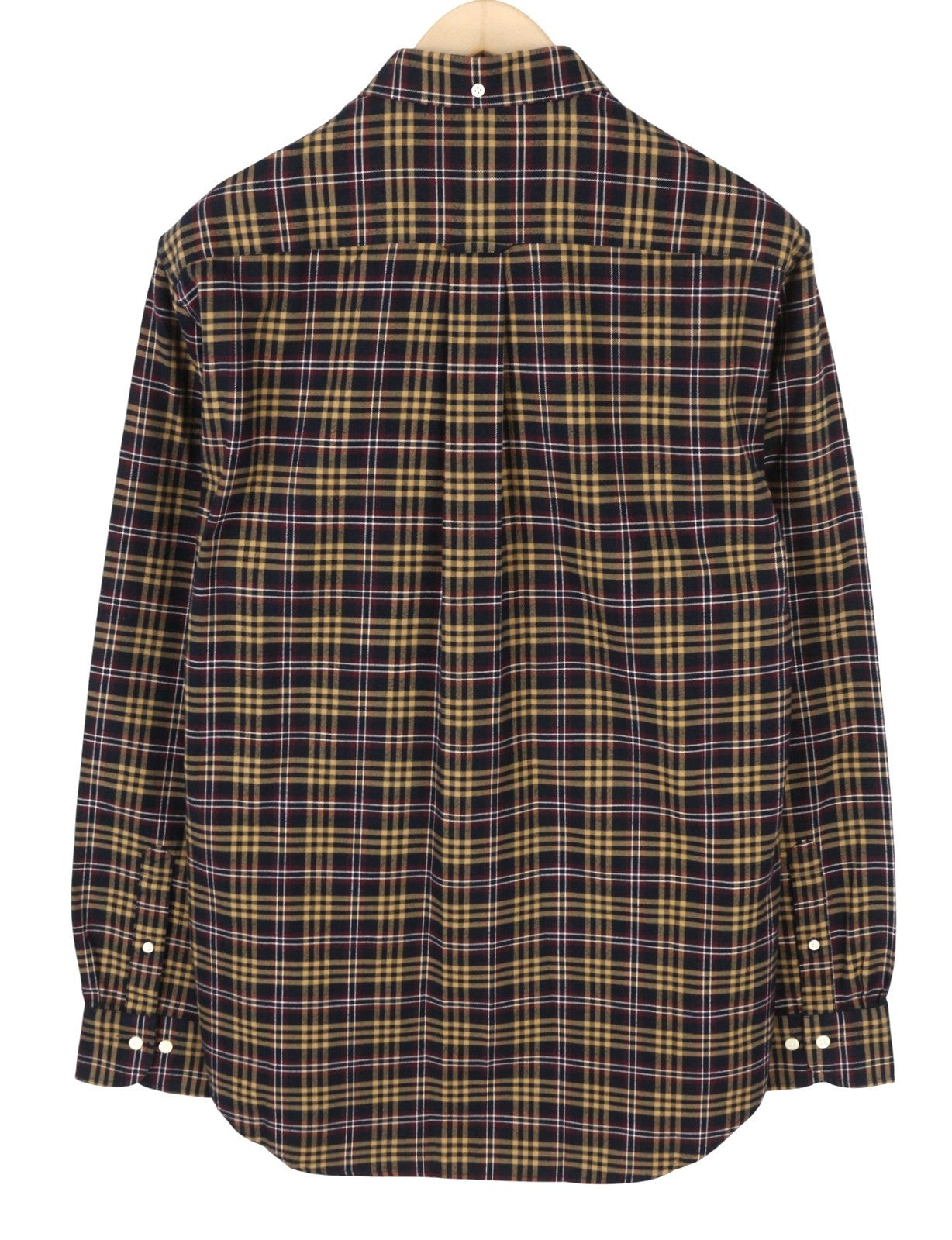 GANT Reg Brushed Oxf Check Men Shirt M Royal Port Red Button-Down Flannel