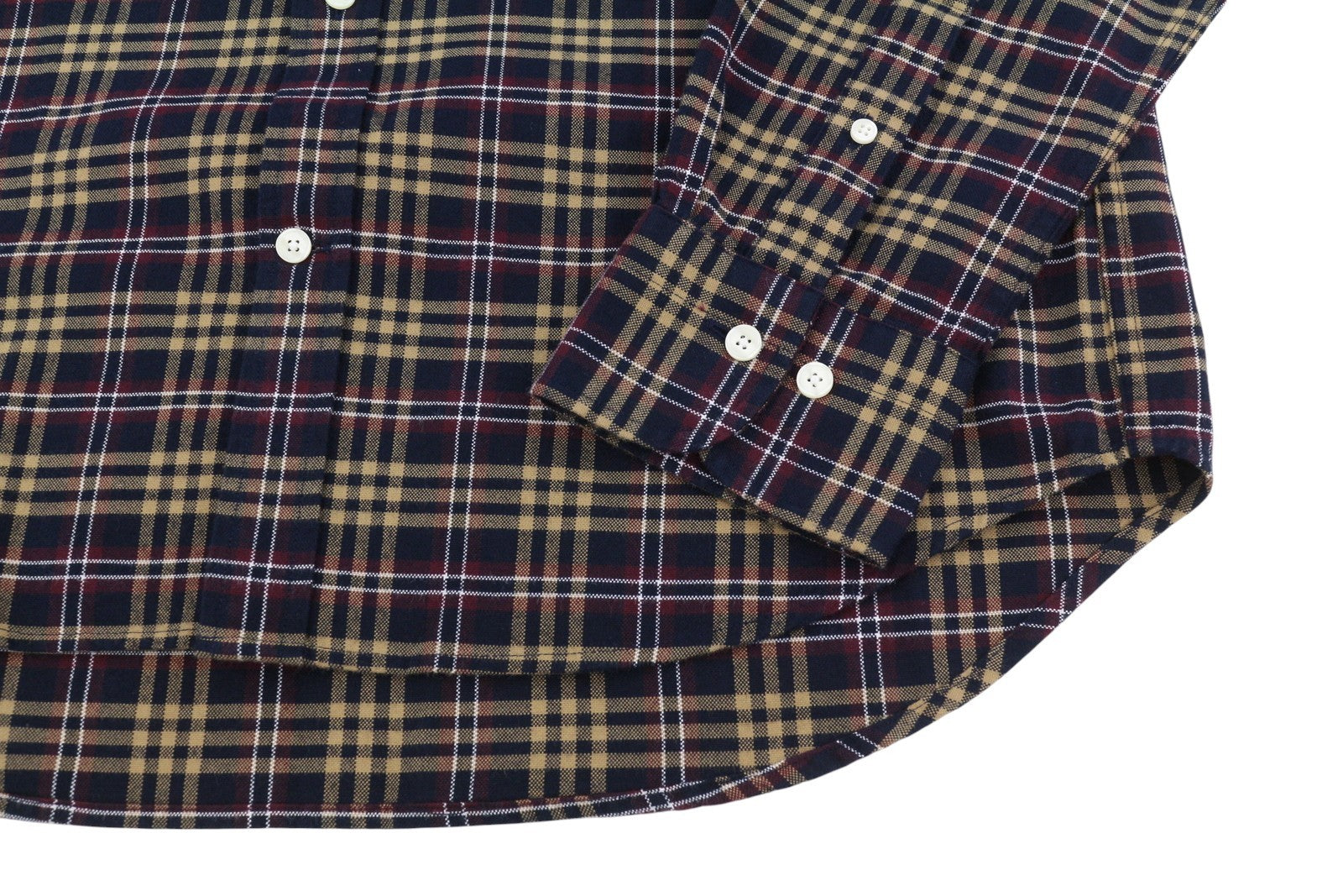 GANT Reg Brushed Oxf Check Men Shirt M Royal Port Red Button-Down Flannel