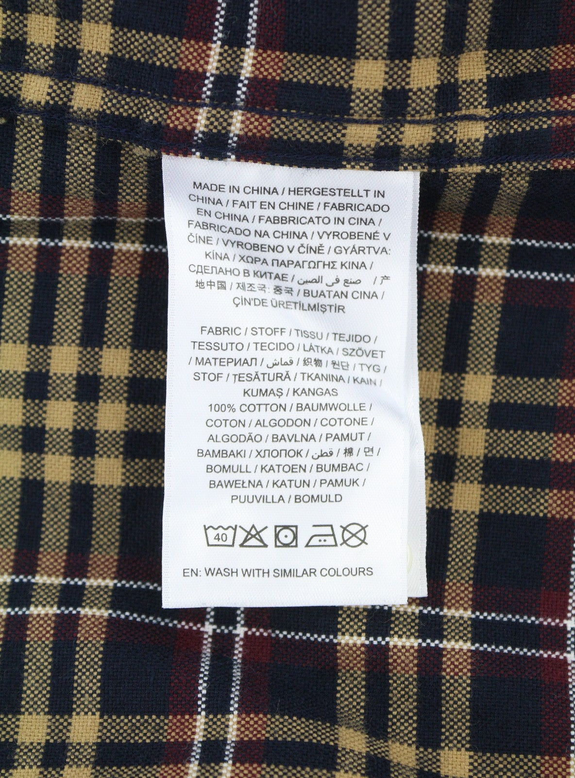 GANT Reg Brushed Oxf Check Men Shirt M Royal Port Red Button-Down Flannel