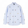 Button-Up Rel Emb Crest Oxford
