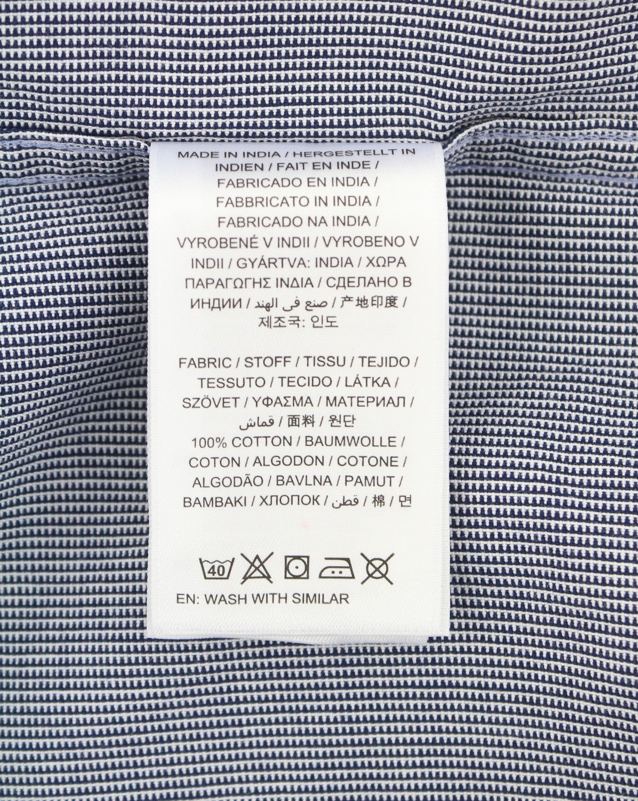 GANT Reg Texture Men Shirt L Persian Blue Button-Down Pocket Casual