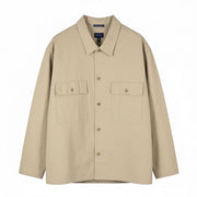 GANT Ripstop Overshirt Men Jacket 2XL Plaza Taupe Button Patch Pocket Light
