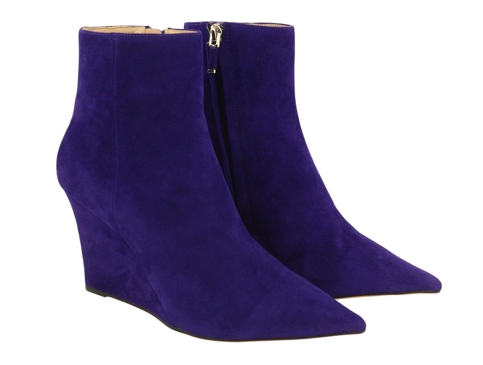 LOLA CRUZ Renes Women Boots EU38 Blue Suede Platform Pointed Heel RRP245