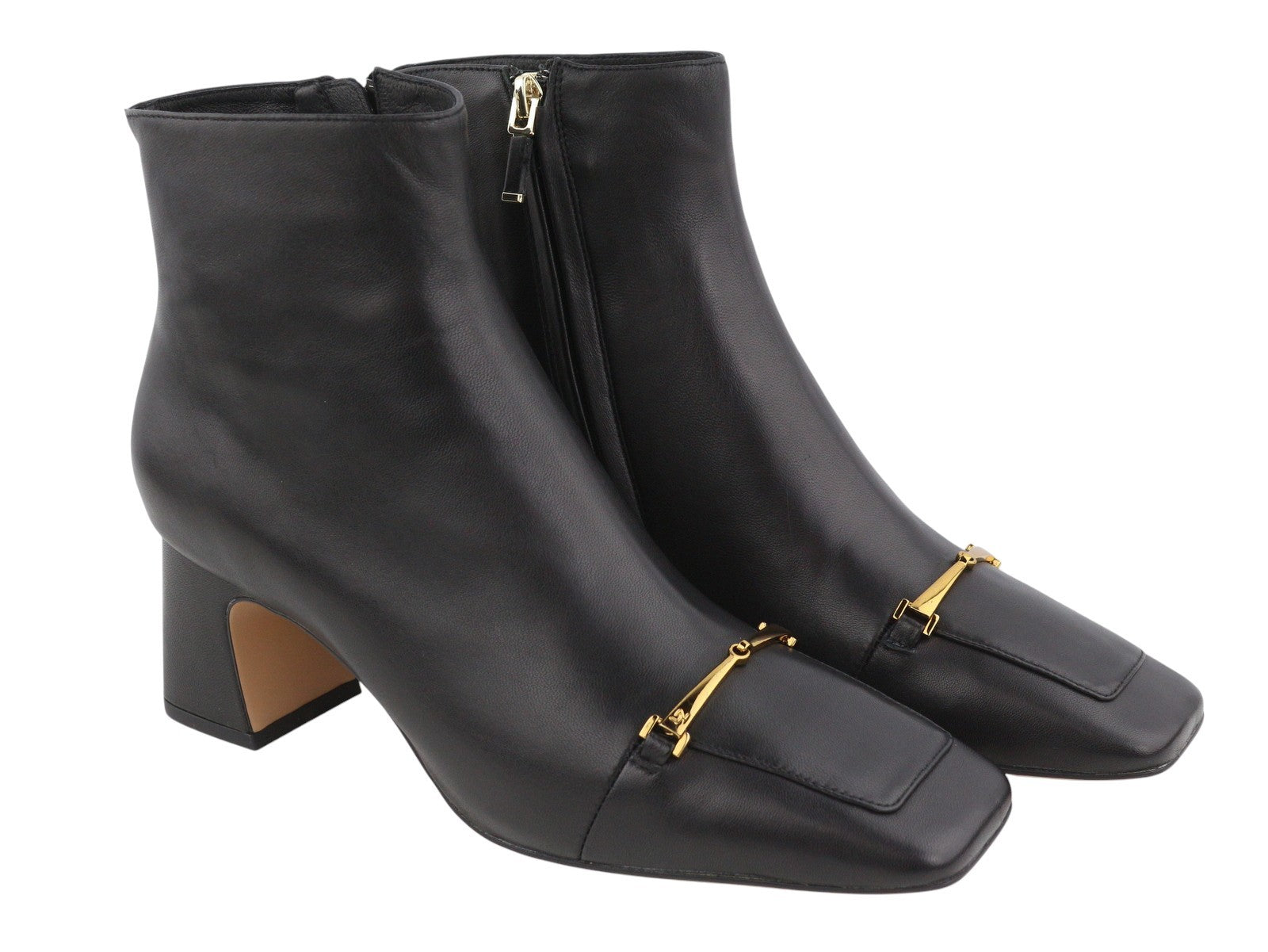 LOLA CRUZ Lorey Women Boots EU41 Black Leather Square Toe Ankle Zipper