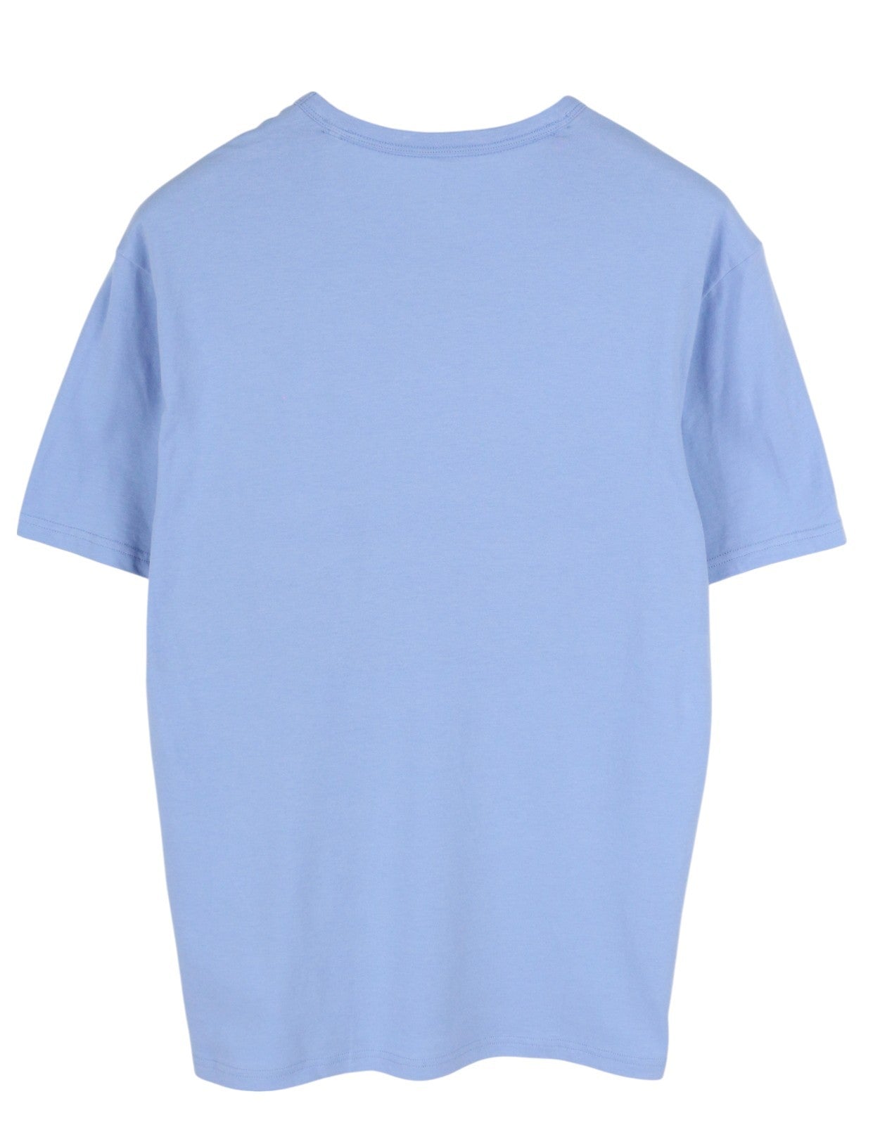 CALVIN KLEIN Crew Neck Men T-Shirt M Blue Short Sleeve Tricot Stretchy Logo