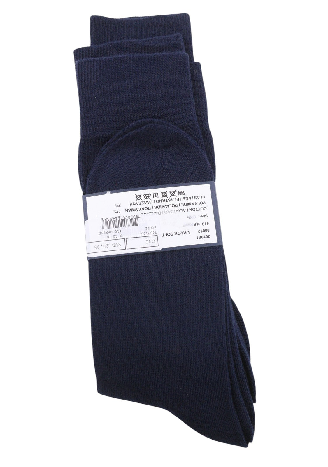 GANT 3 Pack Soft Men Socks OS Marine Cotton Knit Stretch Unisex