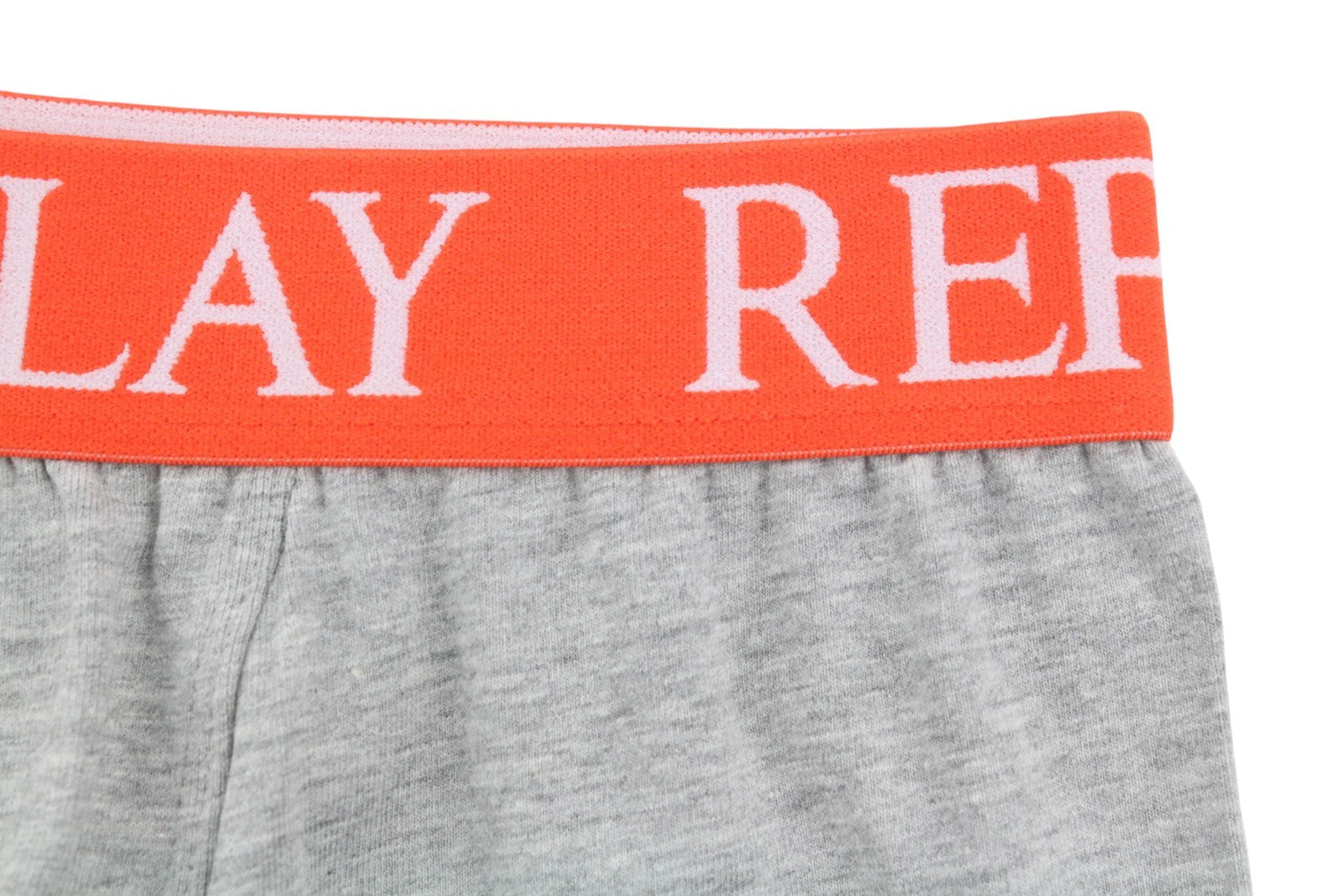 REPLAY Men Underwear S Grey Waist Logo Cotton Stretch Trunks 2 Pack
