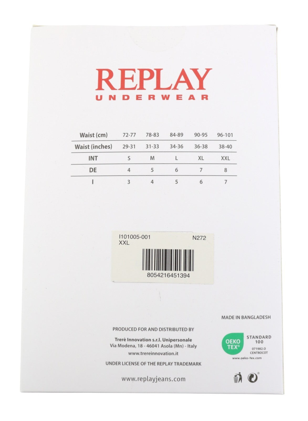 REPLAY Men Underwear 2XL Grey Elastic Waist Cotton Stretch Trunks 2 Pack