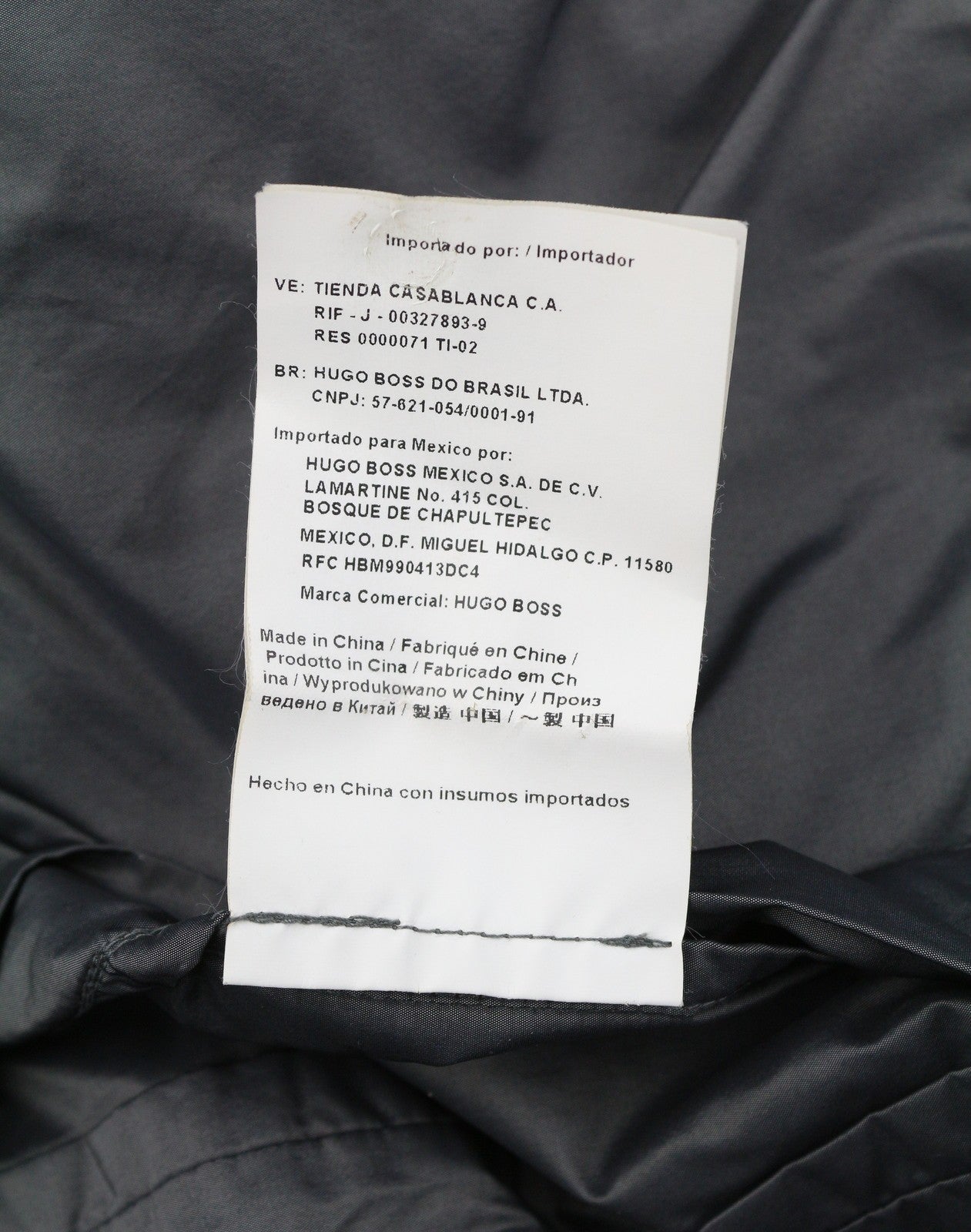 HUGO BOSS Orick Men Jacket EU50 L Grey High Neck Full Zip Lightweight