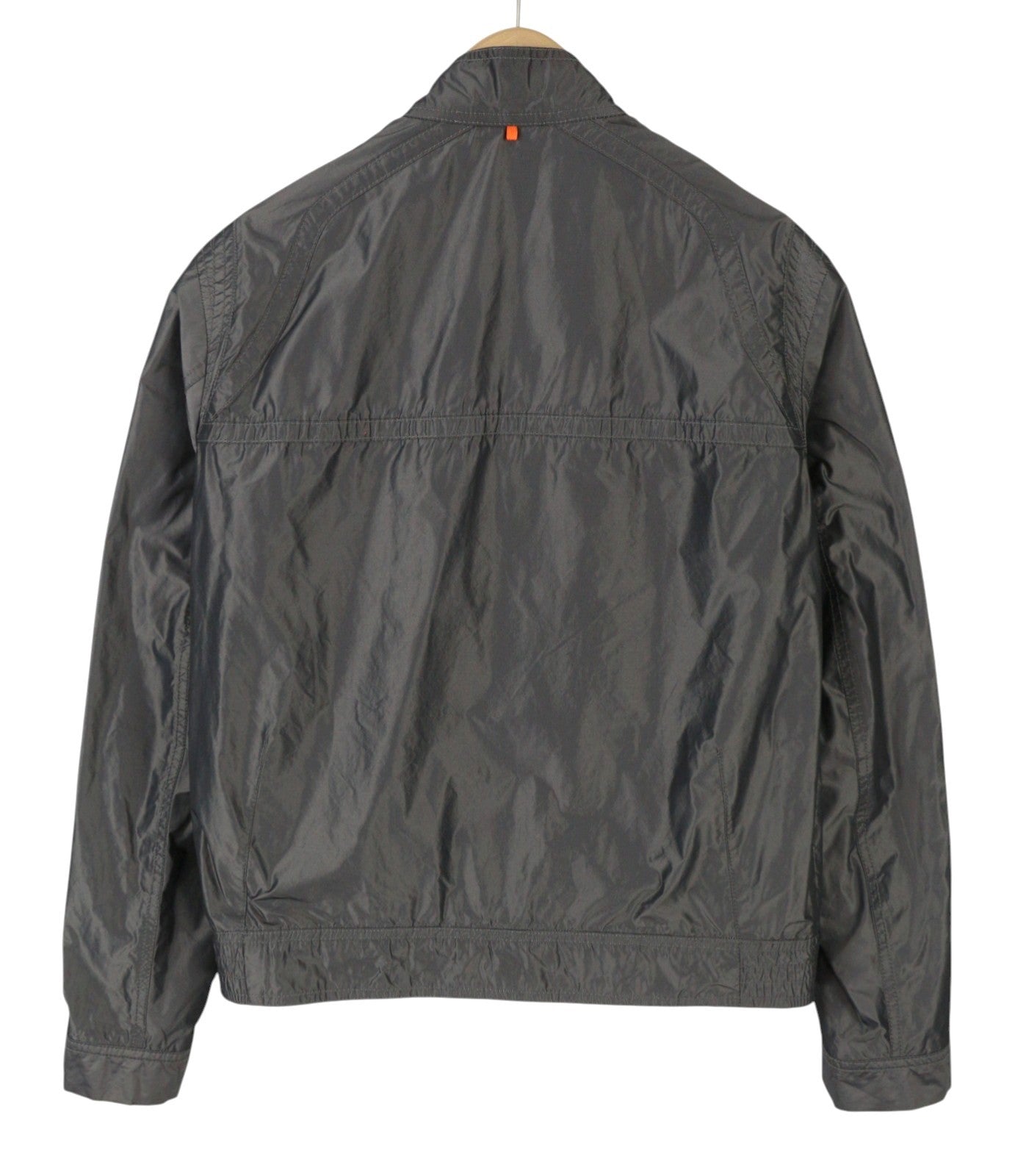 HUGO BOSS Orick Men Jacket EU50 L Grey High Neck Full Zip Lightweight