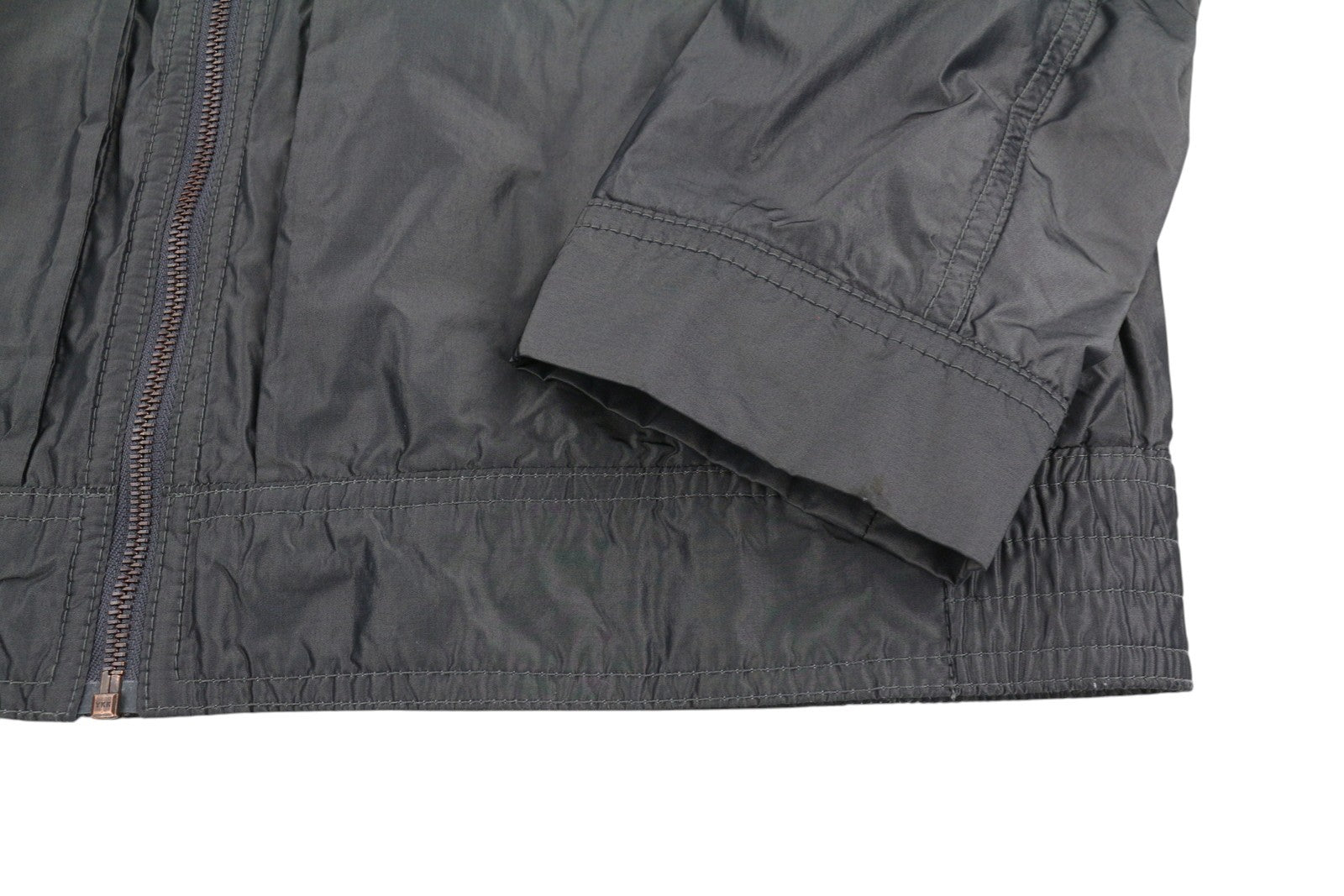 HUGO BOSS Orick Men Jacket EU50 L Grey High Neck Full Zip Lightweight