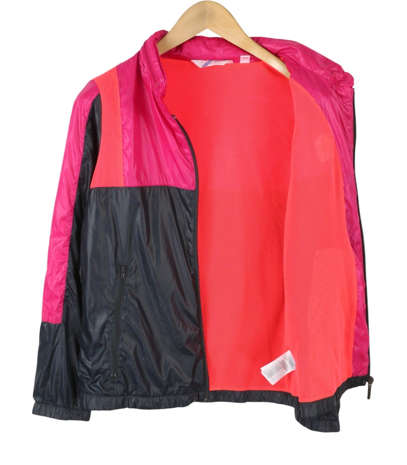 ADIDAS Women Jacket EU38 Windbreaker Hidden Hood Full Zip Lightweight