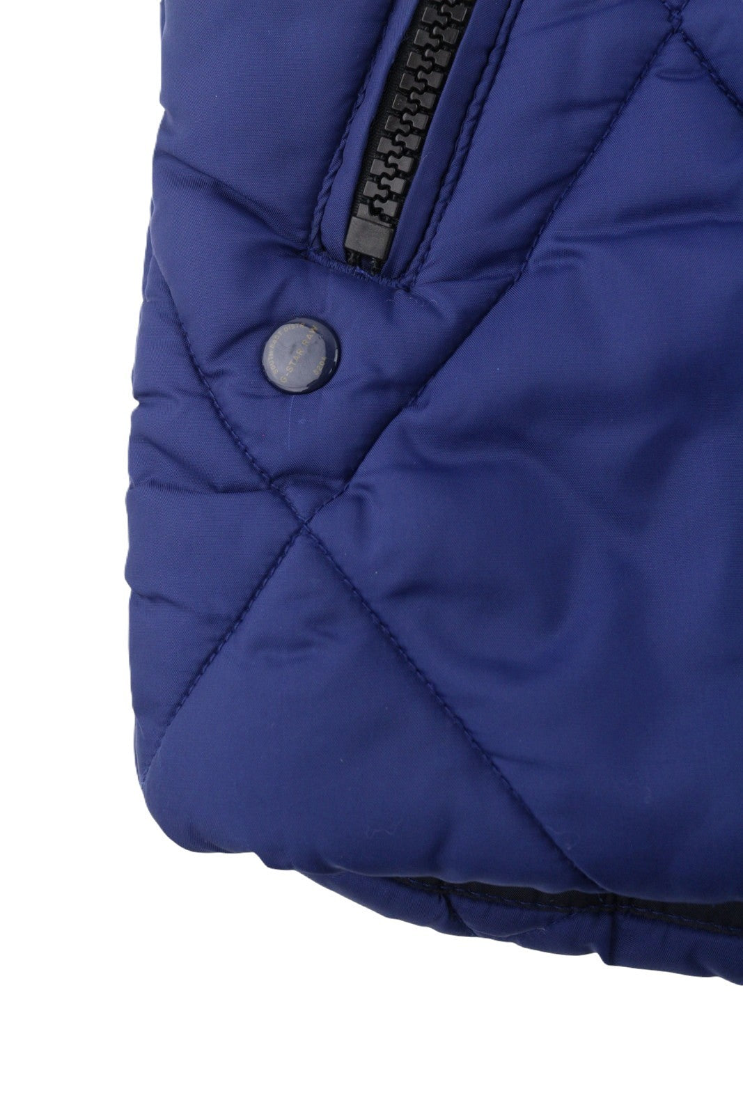 G-STAR Doonray Quilted Men Waistcoat M Blue Padded Quilted Hooded Full Zip