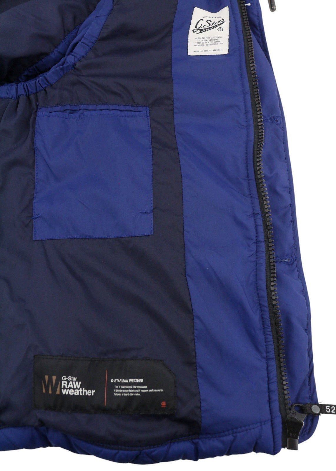 G-STAR Doonray Quilted Men Waistcoat M Blue Padded Quilted Hooded Full Zip
