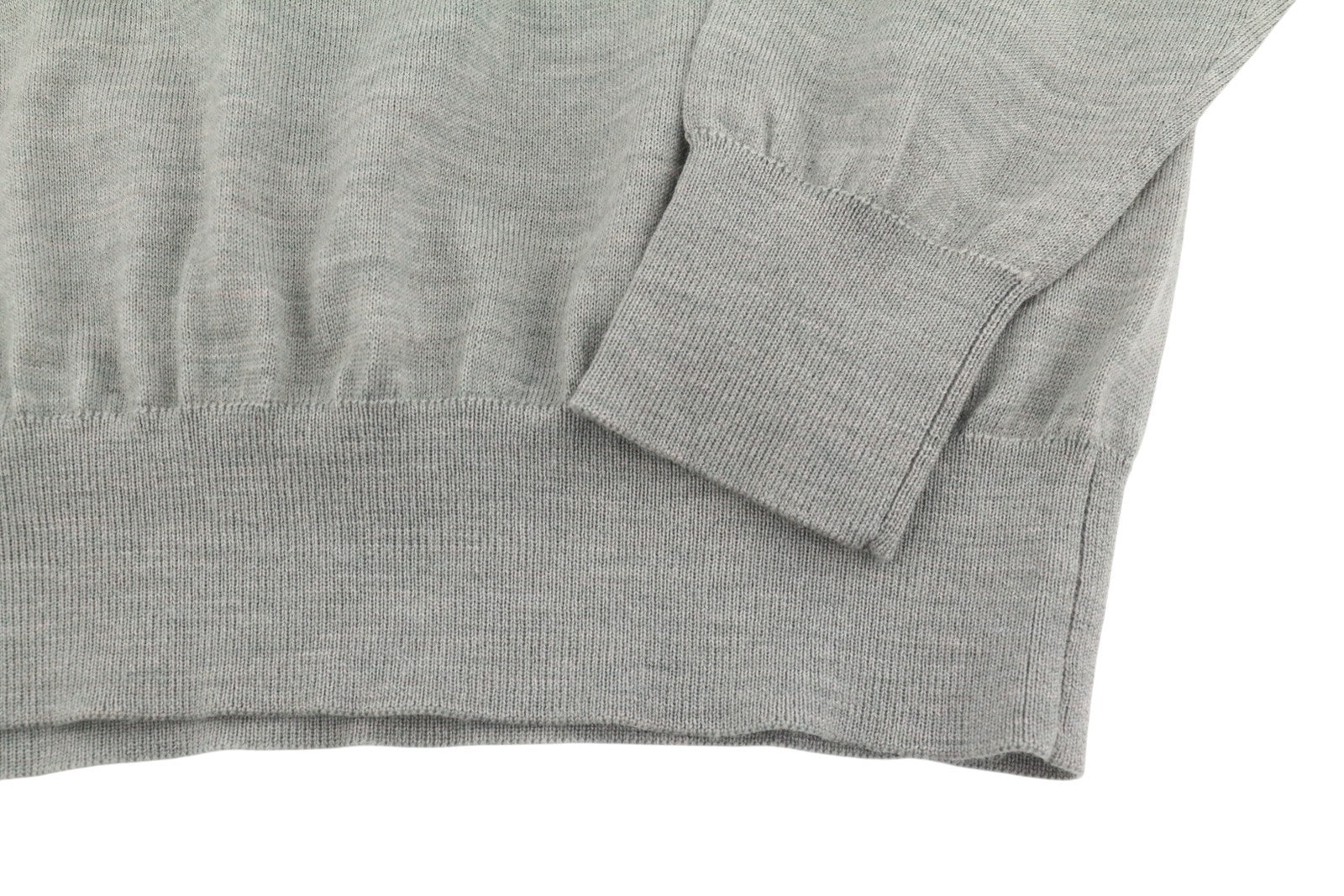 SUITSUPPLY Men Jumper M Grey Melange Merino Wool Knit Crew Pull On