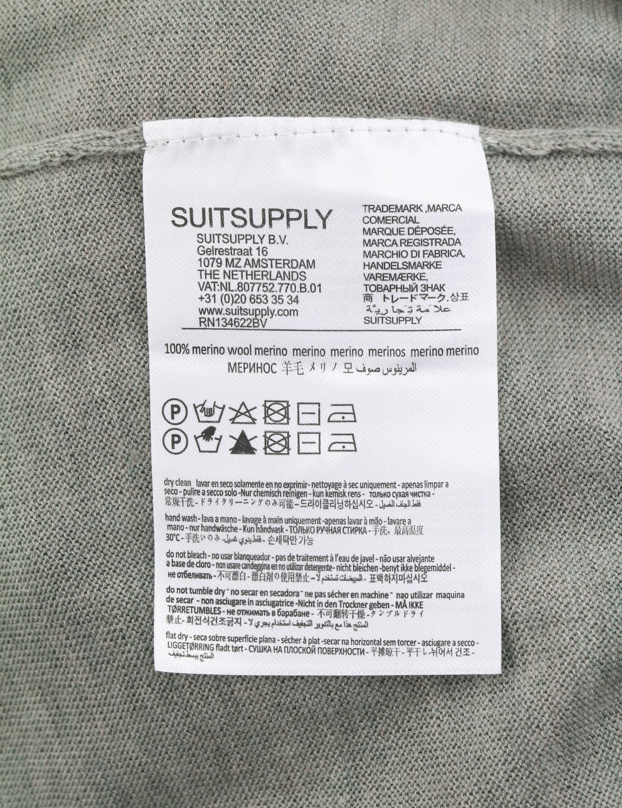 SUITSUPPLY Men Jumper M Grey Melange Merino Wool Knit Crew Pull On