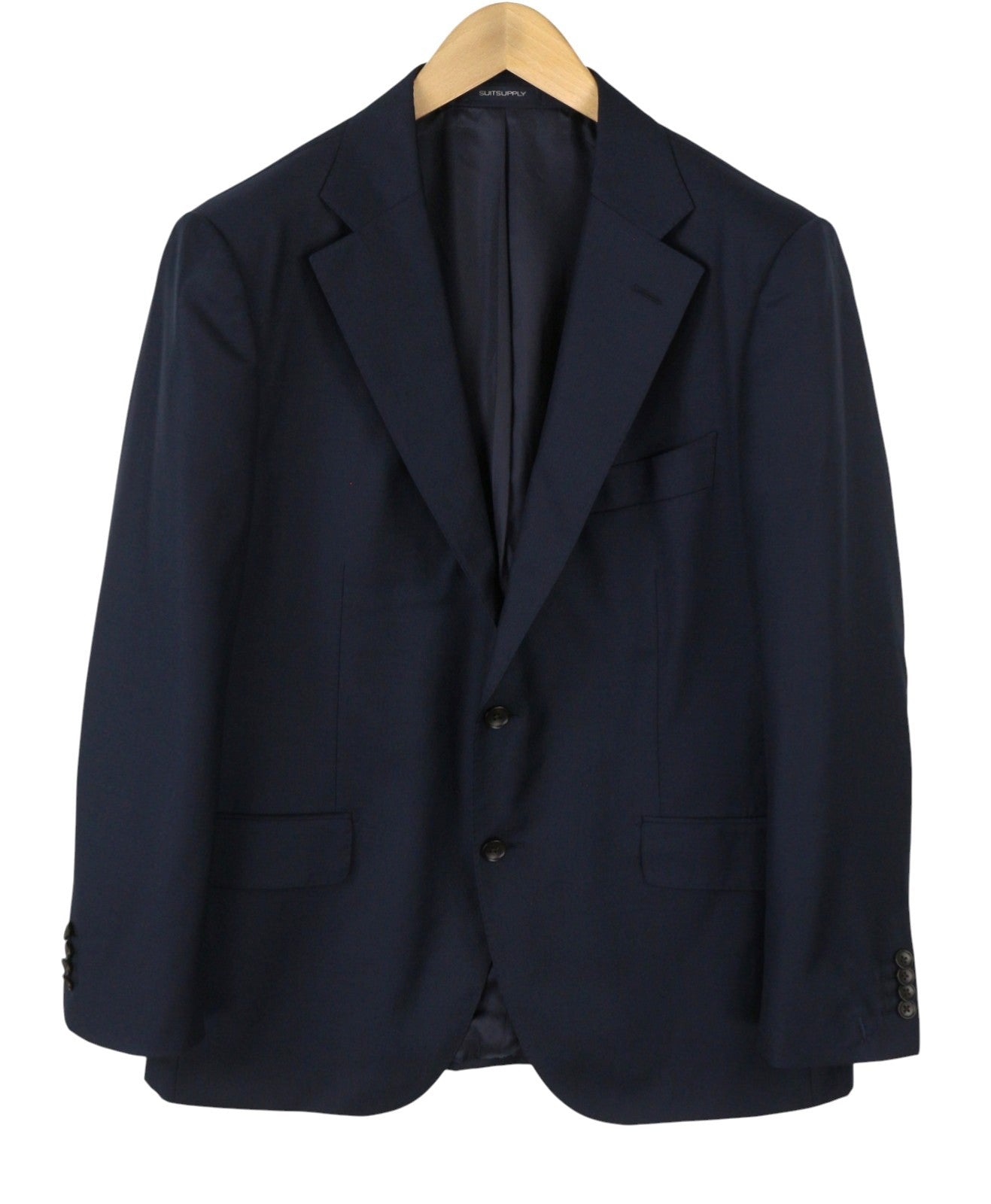 SUITSUPPLY Lazio Single Breasted Men Blazer UK46S Dark Blue Wool Notch Lapel