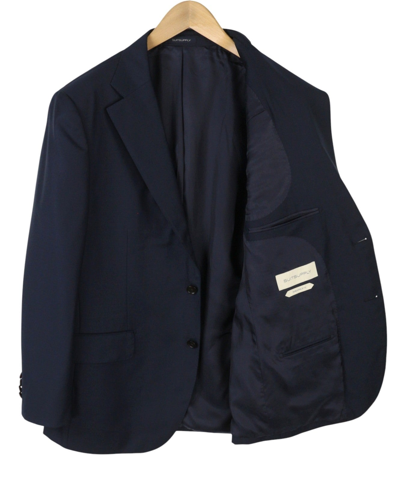 SUITSUPPLY Lazio Single Breasted Men Blazer UK46S Dark Blue Wool Notch Lapel