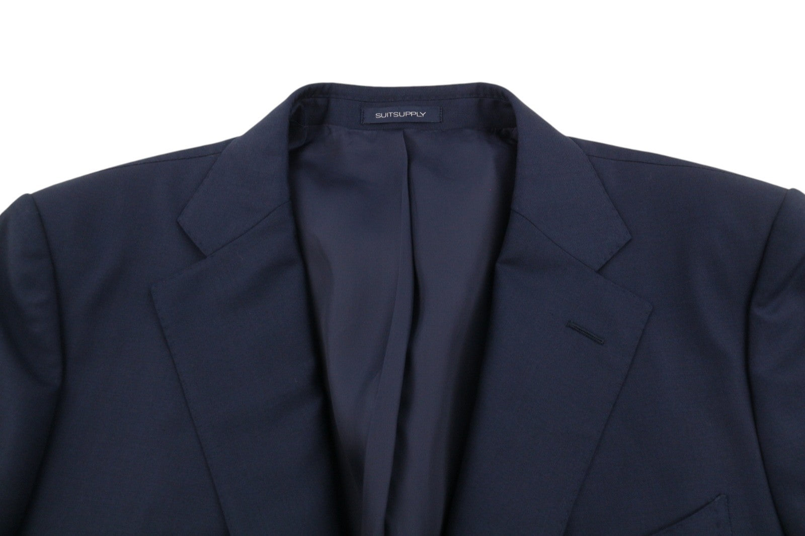 SUITSUPPLY Lazio Single Breasted Men Blazer UK46S Dark Blue Wool Notch Lapel