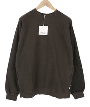 AMBUSH Mix Quilted Men Sweatshirt L Grey Crew Neck Long Sleeve Pull On RRP530