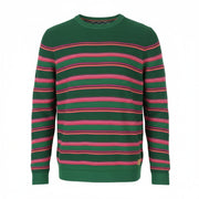 SCOTCH & SODA Men Jumper M Green Striped Crew Neck Tight Knit Pull On