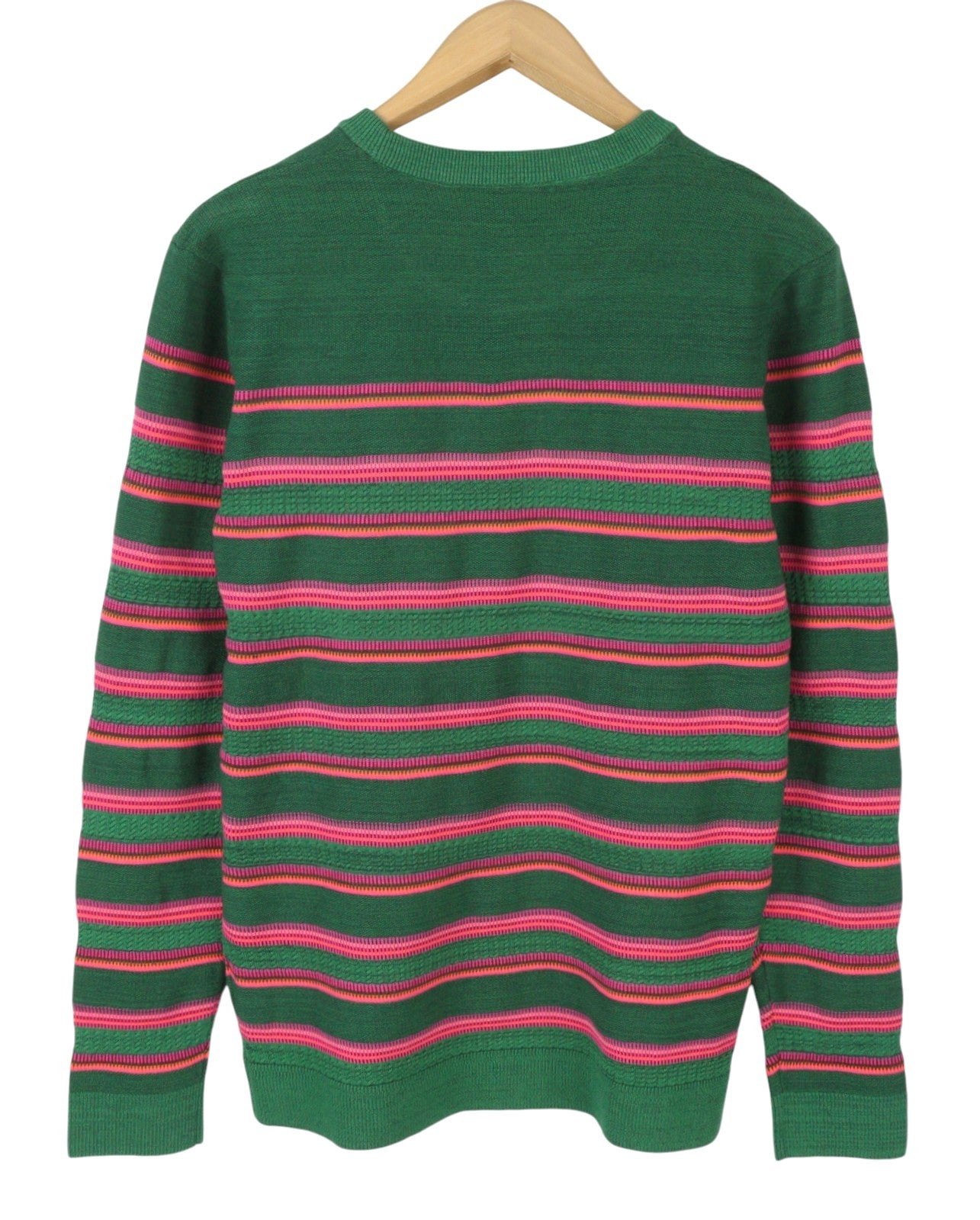 SCOTCH & SODA Men Jumper M Green Striped Crew Neck Tight Knit Pull On