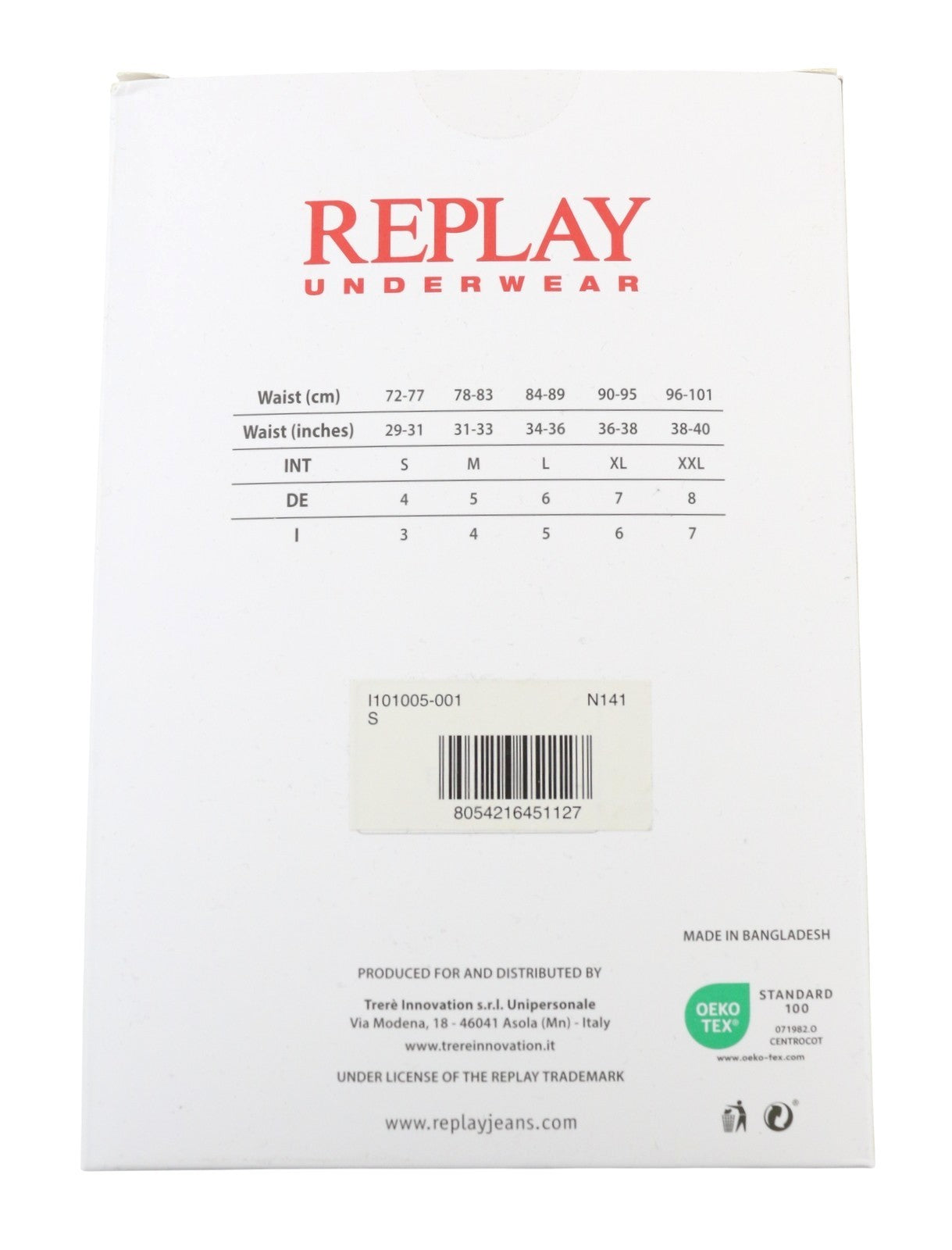 REPLAY Men Underwear S Black Elastic Waist Cotton Stretch Trunks 2 Pack
