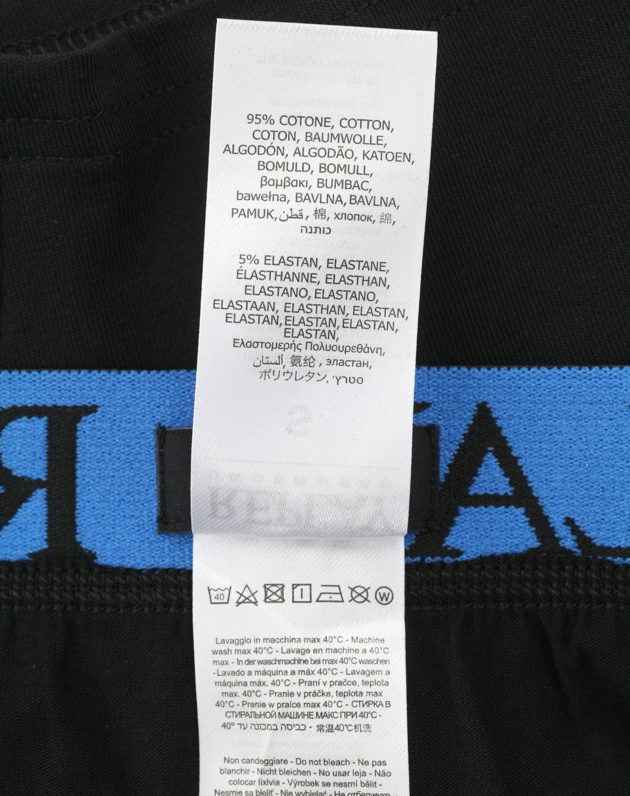 REPLAY Men Underwear XL Black Elastic Waist Cotton Stretch Trunks 2 Pack