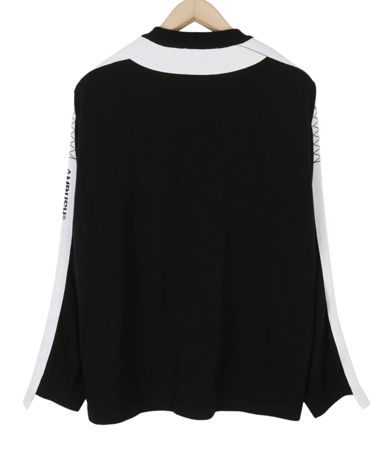 AMBUSH Taped Knit Men Jumper L Black Wool Blend Crew Neck Pull On RRP568