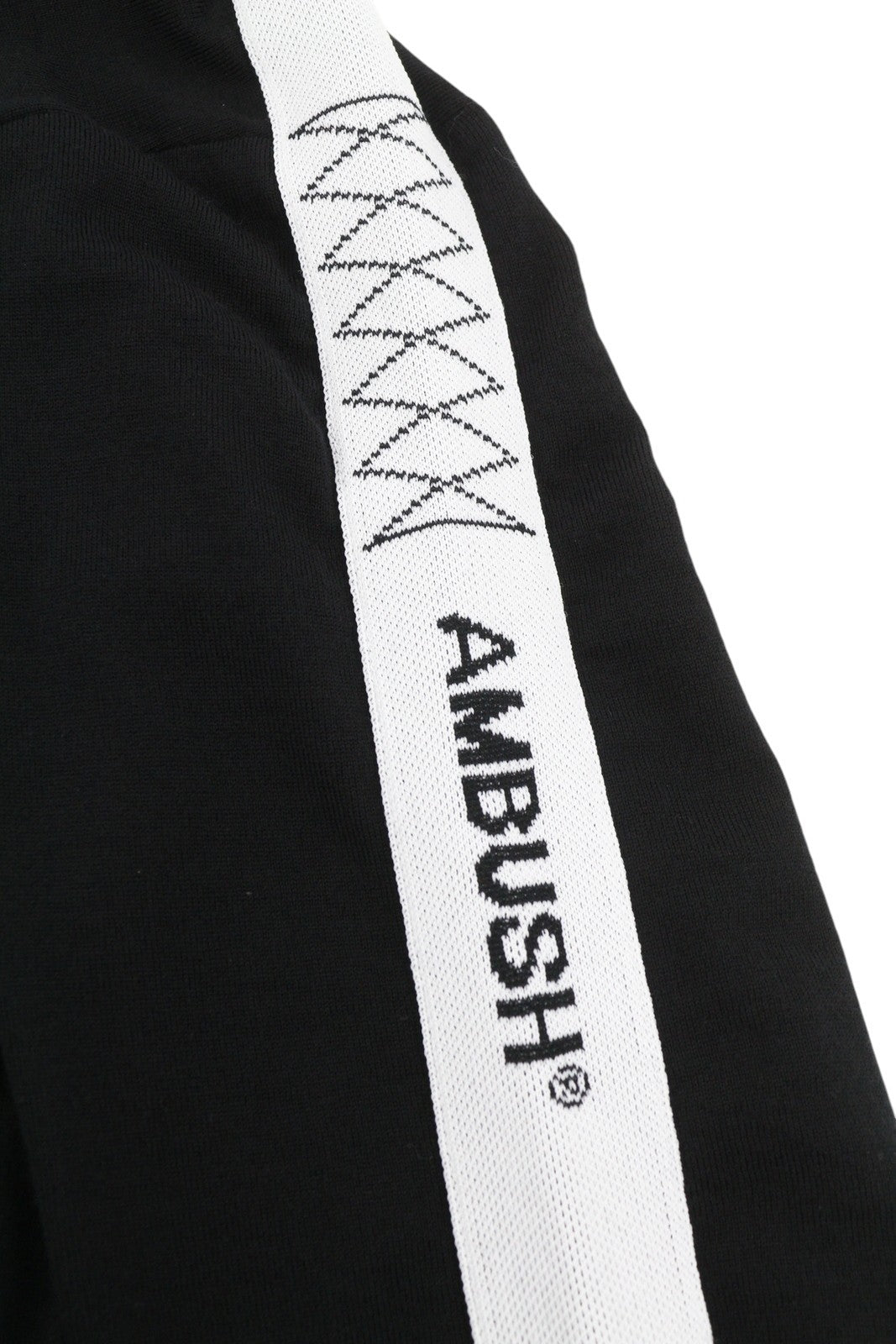 AMBUSH Taped Knit Men Jumper L Black Wool Blend Crew Neck Pull On RRP568