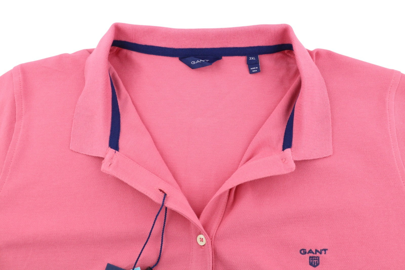 GANT Summer Pique Women T-Shirt 3XL Rapture Rose Polo Textured Short Sleeve