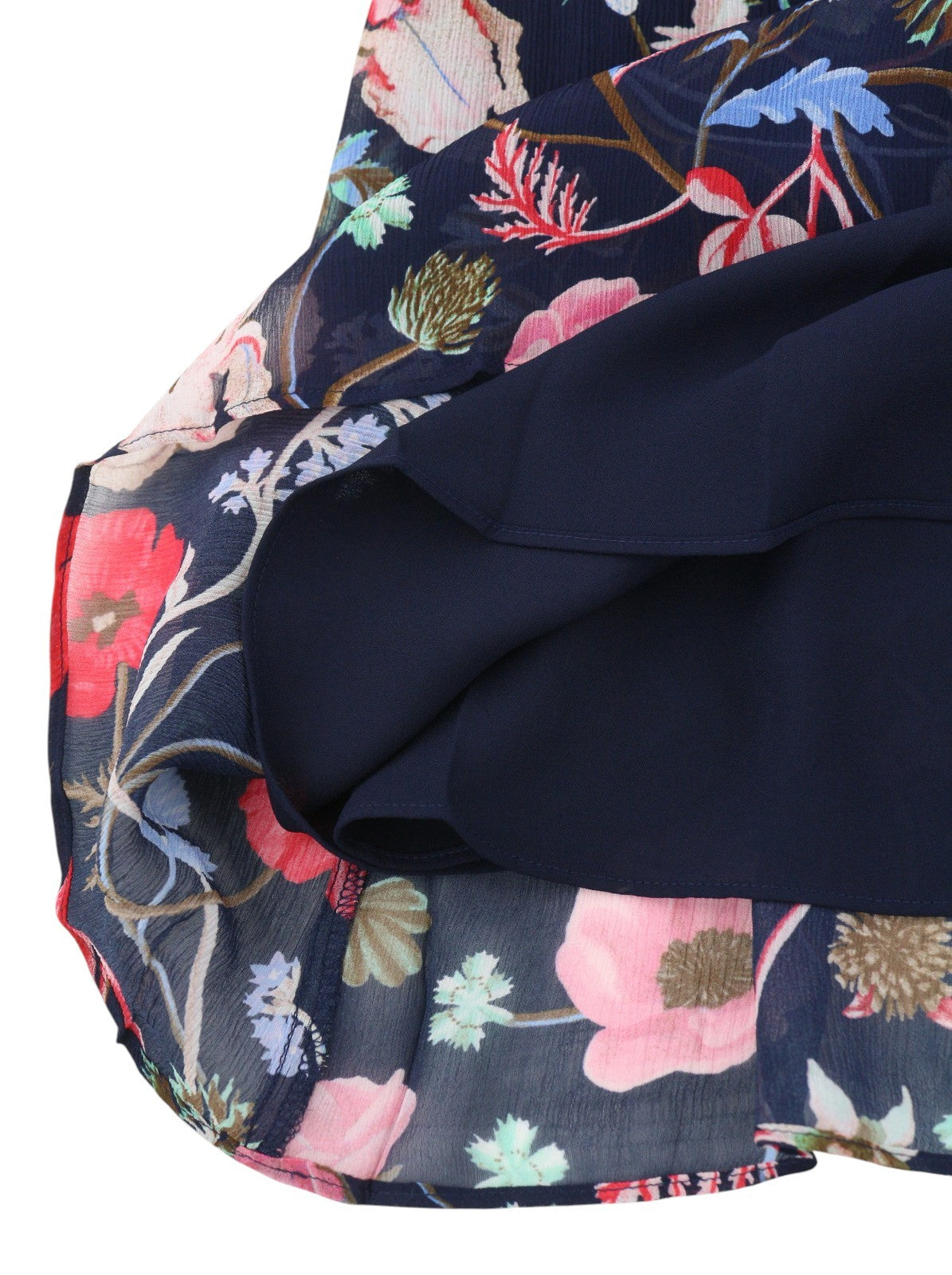 GANT Wild Floral Boatneck Women Dress EU42 Classic Blue Mini Crew Short Sleeve