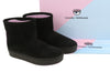 Boots Ankle Eyelike Black Suede
