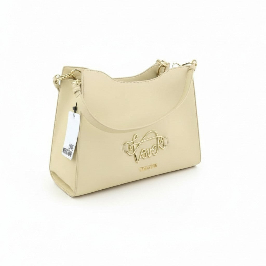LOVE MOSCHINO Borsa PU Soul Women Bag OS Beige Double Handle Gold Detail