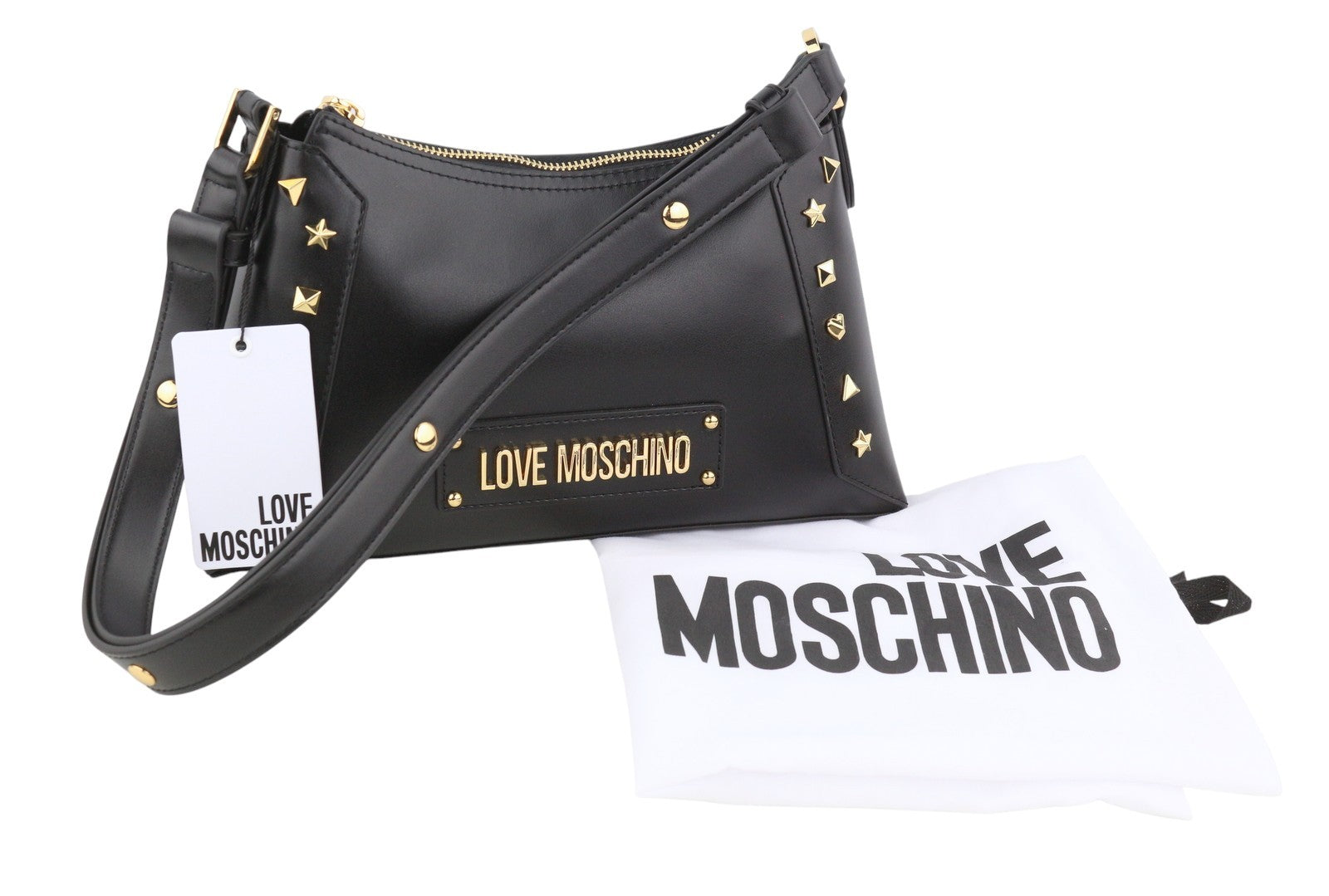 LOVE MOSCHINO Borsa PU Nero Borchie Women Bag OS Black Stud Detail
