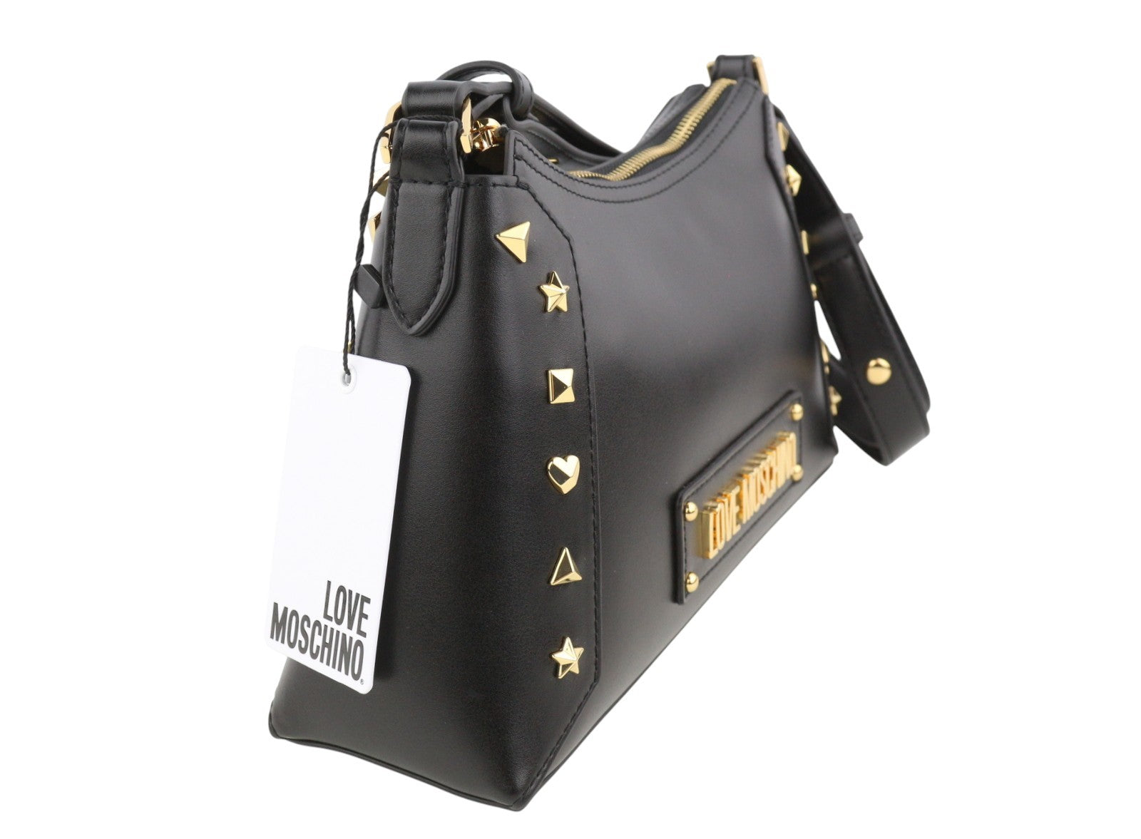 LOVE MOSCHINO Borsa PU Nero Borchie Women Bag OS Black Stud Detail