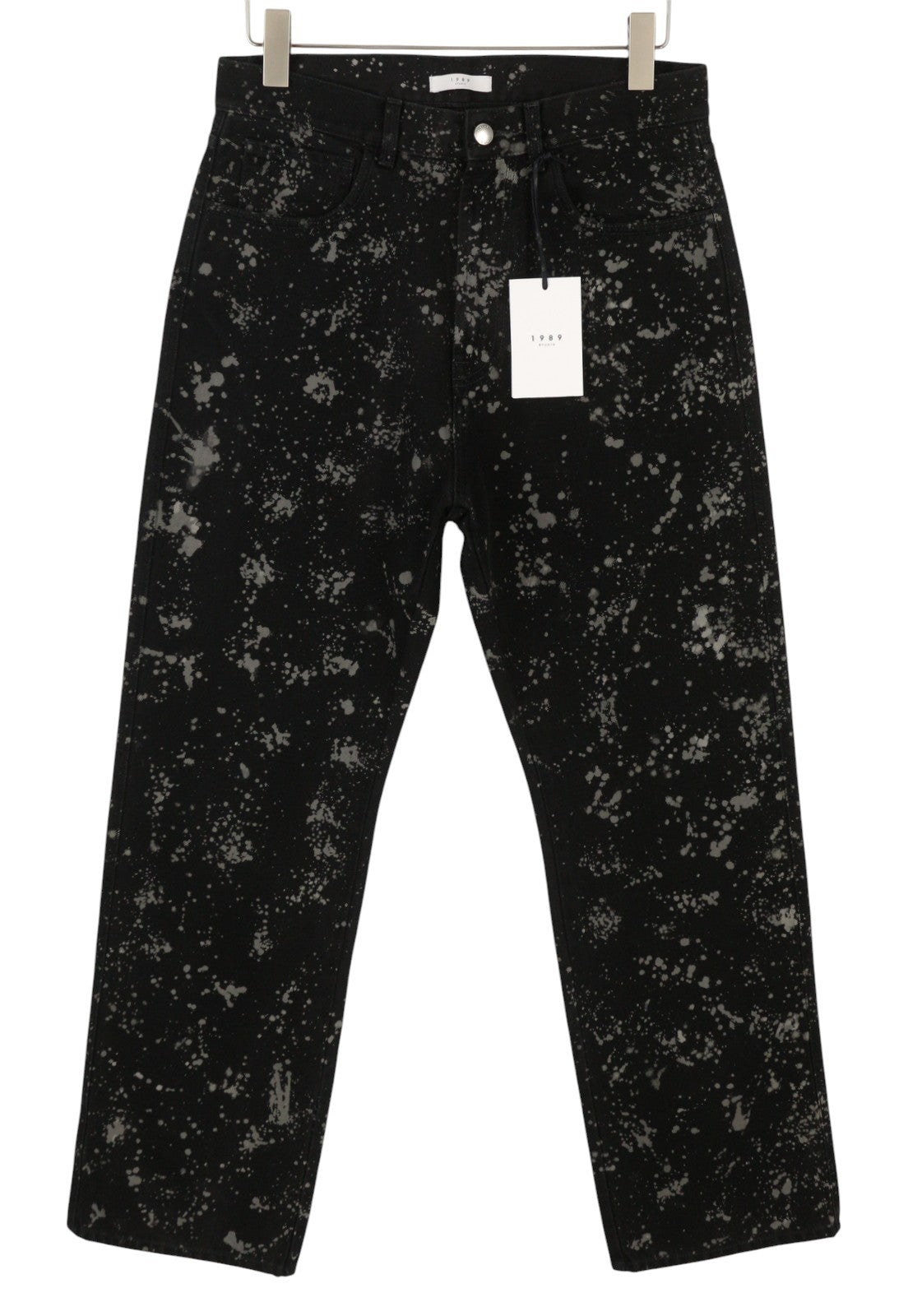 1989 STUDIO Spot Rhodesian Men Jeans W30 Black Paint Detail Zip Fly RRP501