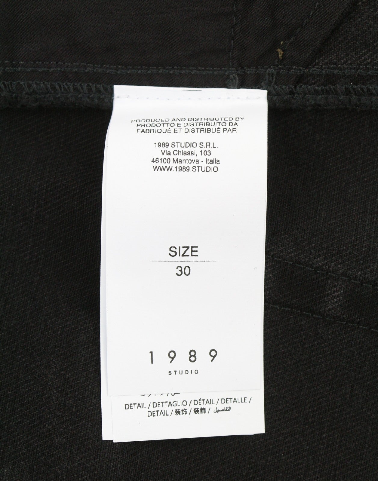 1989 STUDIO Spot Rhodesian Men Jeans W30 Black Paint Detail Zip Fly RRP501