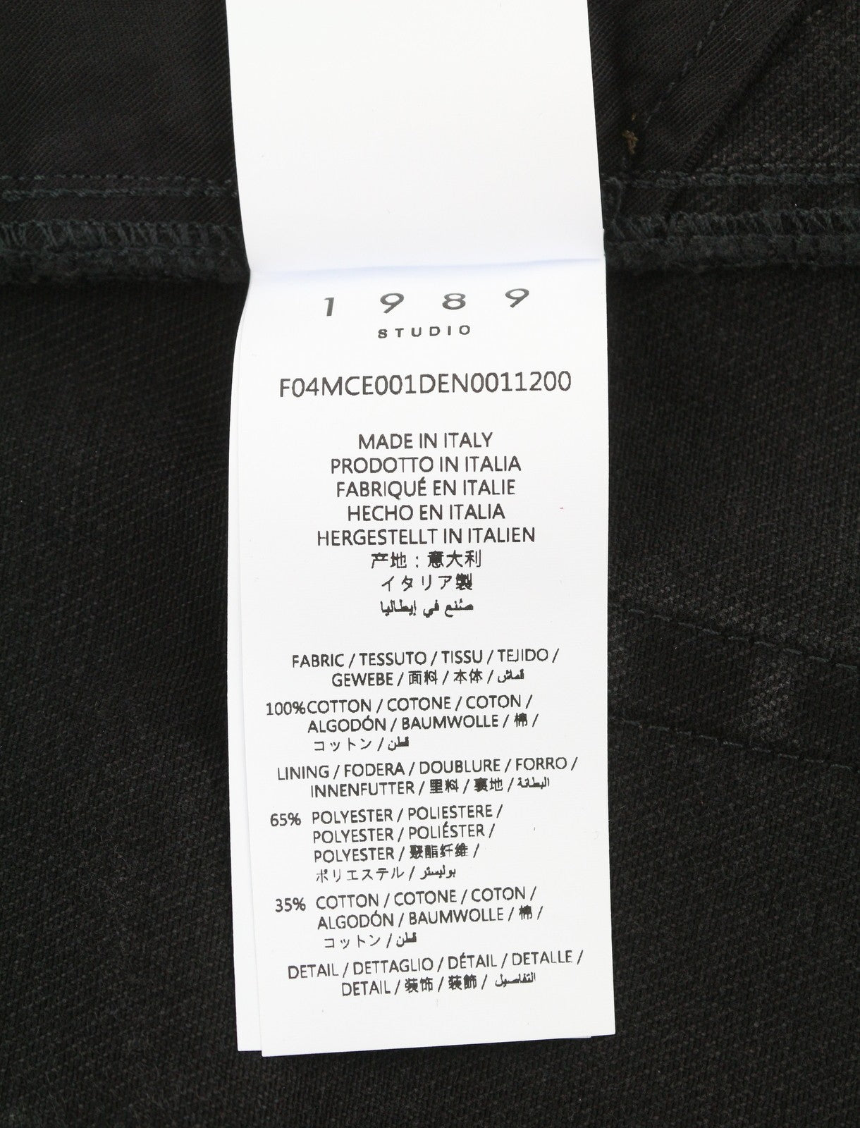 1989 STUDIO Spot Rhodesian Men Jeans W30 Black Paint Detail Zip Fly RRP501