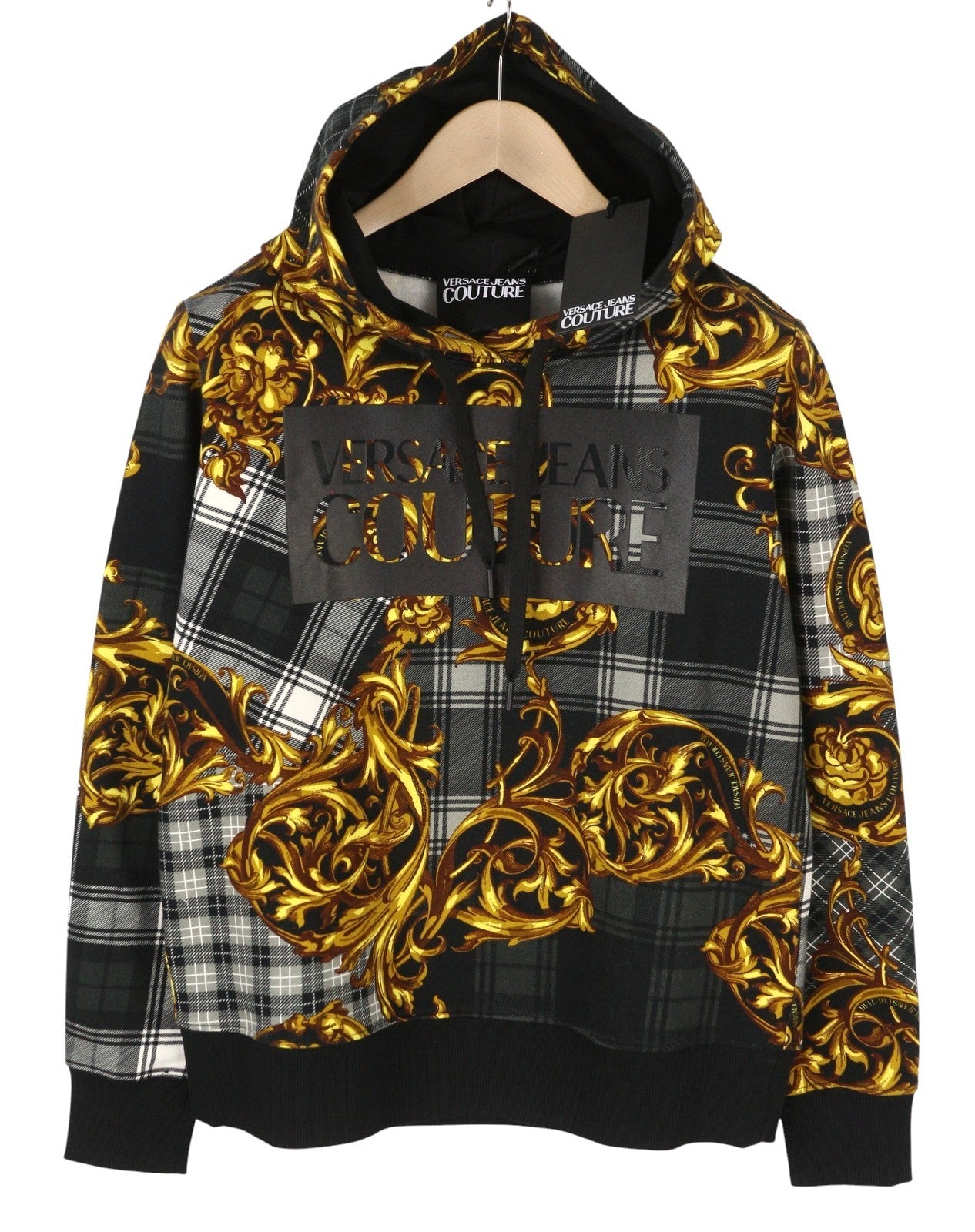 VERSACE COUTURE Felpa Garzata Highland Print Women Hoodie 42 M  Pull On RRP439