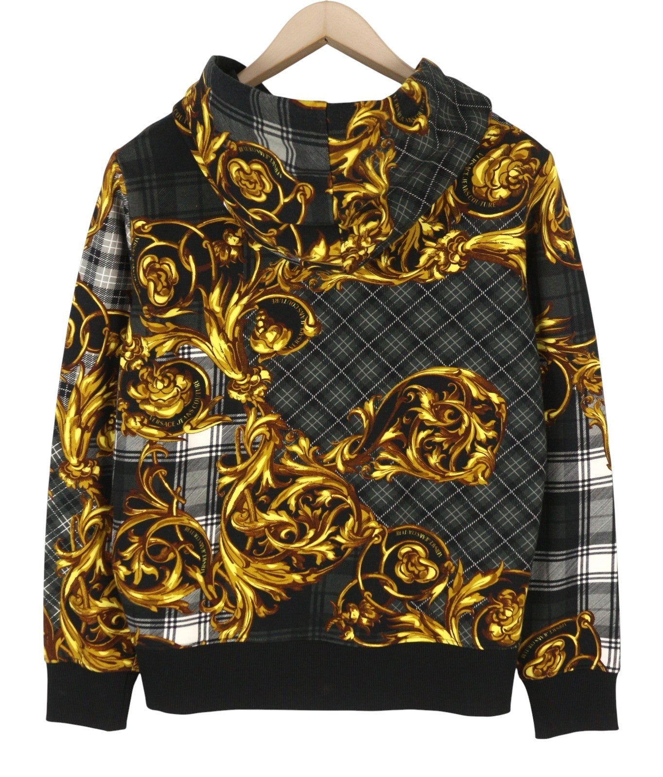 VERSACE COUTURE Felpa Garzata Highland Print Women Hoodie 42 M  Pull On RRP439