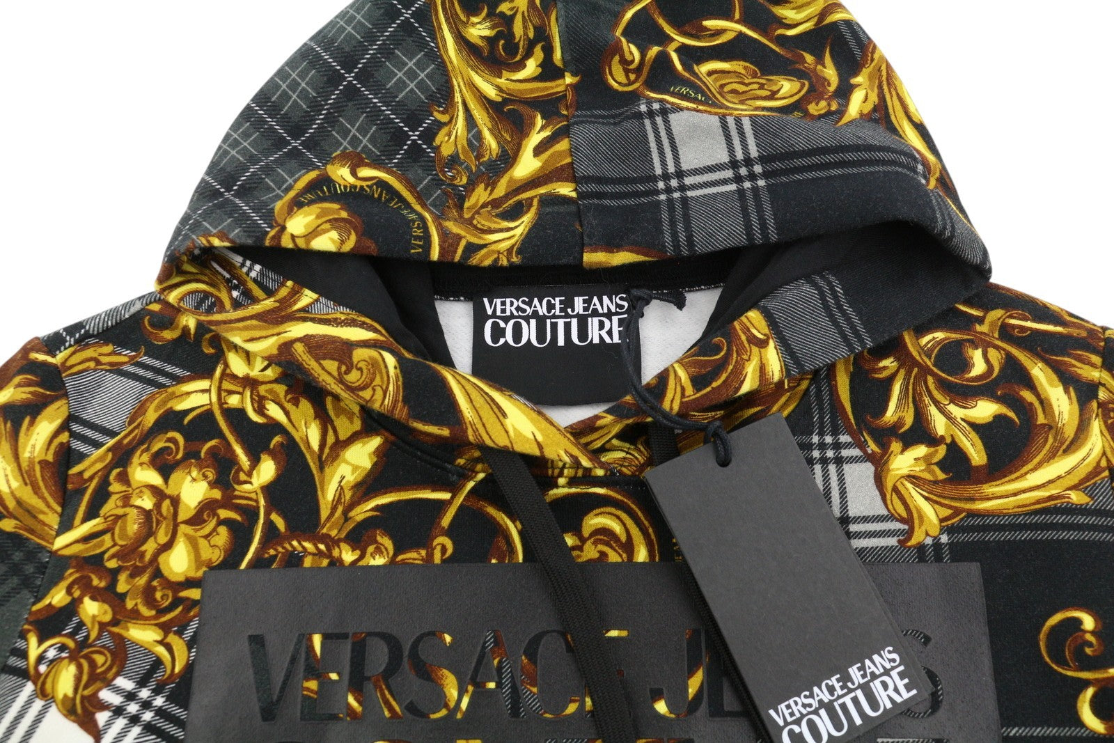 VERSACE COUTURE Felpa Garzata Highland Print Women Hoodie 42 M  Pull On RRP439