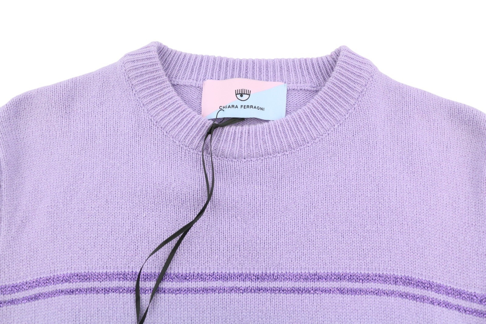 CHIARA FERRAGNI Women Dress 2XS Purple Wool Cashmere Mini Knit RRP289