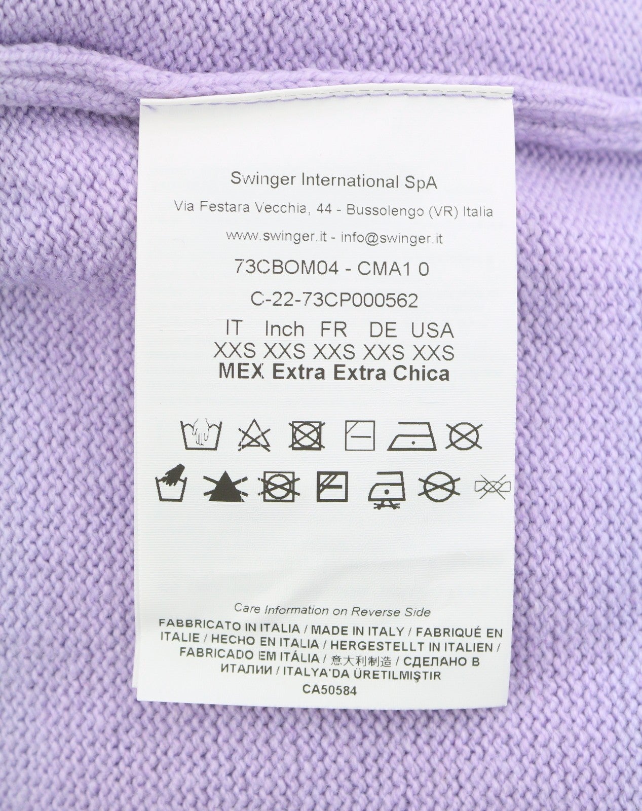 CHIARA FERRAGNI Women Dress 2XS Purple Wool Cashmere Mini Knit RRP289