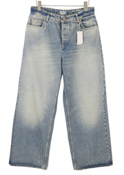 GUESS USA Men Jeans W33 Blue Faded Baggy Relaxed Button Fly Denim
