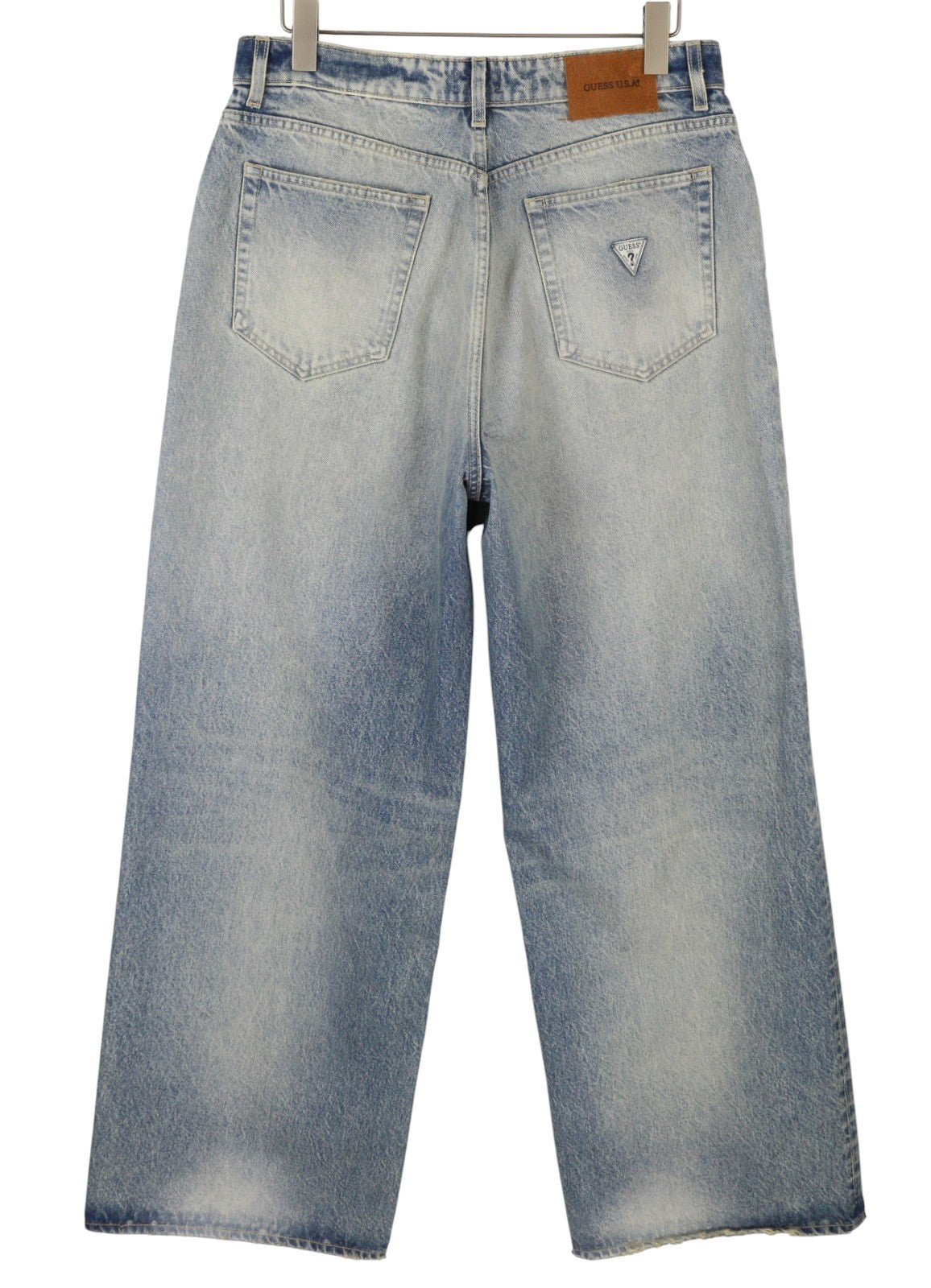GUESS USA Men Jeans W33 Blue Faded Baggy Relaxed Button Fly Denim